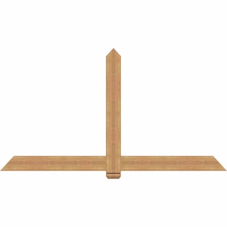 Ekena Millwork Eugene Smooth Timber Gable Bracket, Western Red Cedar, 84"W x 45"H x 1 1/2"D x 5 1/2"F, 13/12 Pitch GBW084X45X0206EUG00SWR